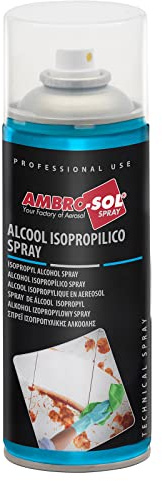 Ambro-Sol - Isopropylalkohol Spray P305, Isopropanol Spray, Desinfektionsspray, Reinigungsalkohol Isopropanol Reinigt Gründlich alle Arten von Schmutz, Recyclebares Weißblechspray 400 ml
