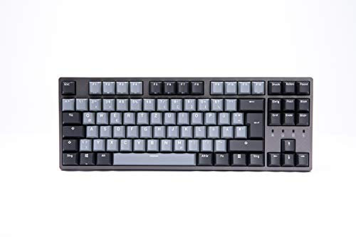 Durgod Taurus K320 TKL Teclado Mecánico Gaming 88 Teclas PBT por sublimación de colorante PBT USB Tipo C ISO UK (Cereza Mezclada con Negro Tranquilo, Gris Espacial)