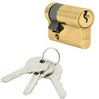 Schließzylinder Zylinderschloss 3 Schlüssel Halbzylinder Messing Länge 9/70 mm