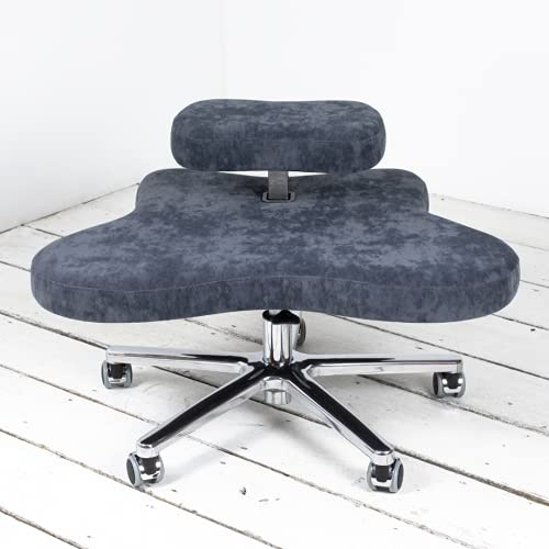 DragonflyChair - aktiver Bürostuhl zum Sitzen in verschiedenen Stellungen (im Schneidersitz, in japanischer Sitzhaltung, hocken, usw.). Pilates und Yoga am Schreibtisch (Large, Charcoal)