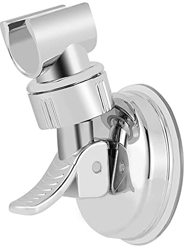 YUTOU Support de pommeau de douche à ventouse, support réglable avec ventouse, support amovible rotatif à 360°, sans perçage, pour douchette et montage mural