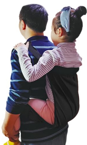 Schwarze Kindertrage Sling Kinderrückentrage Wanderrucksack Gürtel Kinderliftschlinge für den Transfer zum Rollstuhl Auto Fahrzeug Bettstuhl Babytragetücher