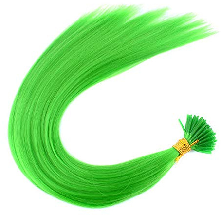 DENIYA Synthetic I Tip Keratin Fusion Hair Extensions for Green Color 5G/Strand 50 Strands/Pack Keratin Tip Stick Hair Extensions (I-Tip 45cm)