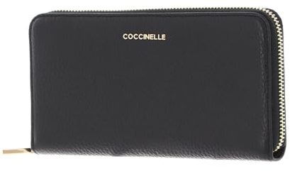 Coccinelle Metallic Soft Zip Around Wallet Noir
