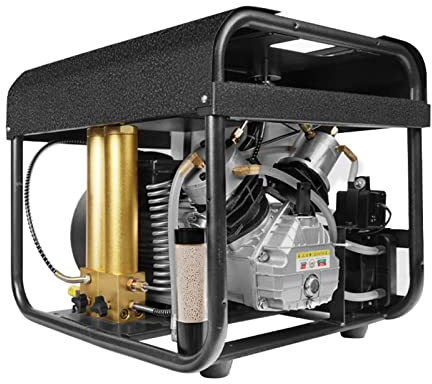 TUXING PCP-Luftkompressor, elektrische Hochdruckpumpe, eingebautes Wasser- und Lüfterkühlsystem, zweistufiger Filtrationsfilter, Auto-Stop-Version, für Paintball Air Rifle Diving Scuba Tank (TXEDT032)