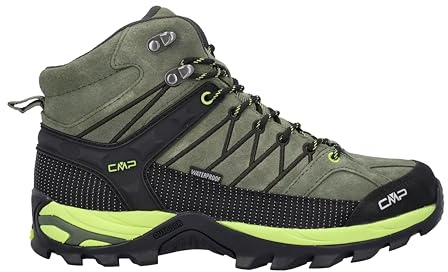 CMP Rigel Mid Trekking Shoes WP, Zapatos de Trekking Hombre, Kaki Acido, 44 EU