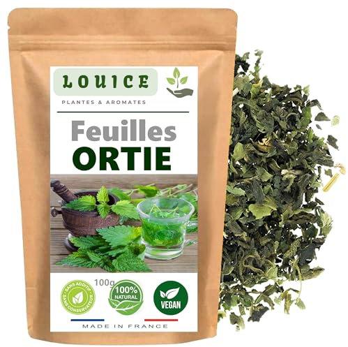 Feuilles d’Ortie Séchées 100g – Plante Naturelle pour Infusion, Cuisine et Bien-Être – Source de Minéraux – Sachet Fraîcheur Refermable – Marque LOUICE