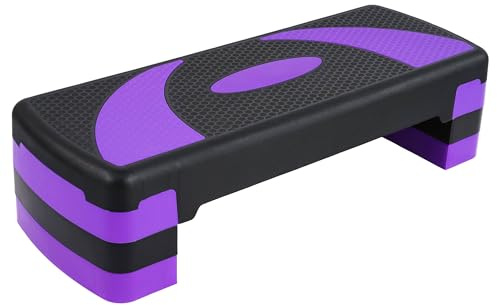 BalanceFrom Aerobic Step Platform Trainer with Adjustable 3-Level Risers, 400 Pound Weight Capacity – Non-Slip Exercise Stepper for Cardio, Strength, and Fitness Workouts at Home or Gym