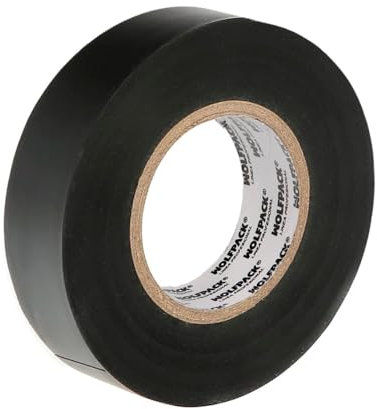Professionelles Isolierband, schwarz, Dicke 0,13 mm, Breite 19 mm, Rolle mit 25 Metern, Isolierband für Kabel