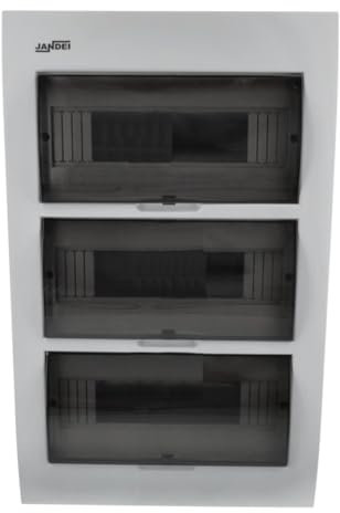 Jandei - Caja de Distribución Eléctrica Montaje Empotrado Interior 36 módulos Tapa translúcida