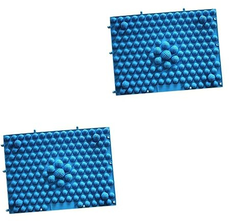 Beavorty 2stücke Reflexologie Fußmassage Matte Akupressurmatte Verbesserung Durchblutung Und Tragbar Für Müde Füße Und Stressabbau Geeignet Für Büro Und Senioren Blau