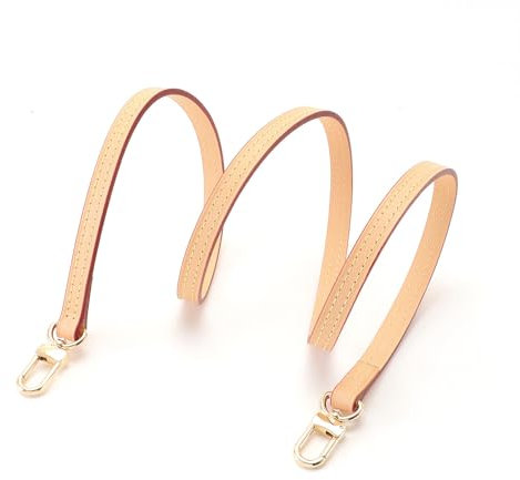 Umiup Vachetta Lederriemen Ersatz Umhängetaschen Gurt, Schultergurte für Pochette Little Pouch Speedy Nano Noe, Handtasche Dekoration Kette mit Geschenkbox (Breite: 1.1 cm & Länge: 60cm)