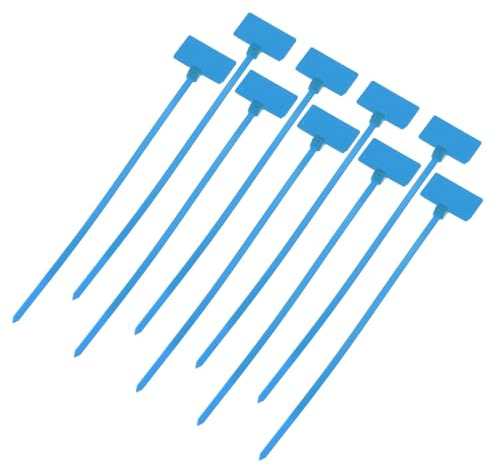 sourcing map 250pcs Marker Cable Zip Ties, 4x150mm Self-Locking Nylon Labels Zip Tie Wraps, Wire Tags Ties Straps for Indoor and Outdoor, Blue