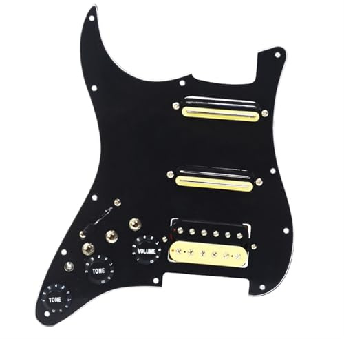 Loaded Pickguard Tonabnehmer Set Schlagbrett-Schaltkreisbaugruppe Linke Und Rechte Schlagbrett-Tonabnehmer Geeignet Für ST SQ SSH E-Gitarre(Left B)