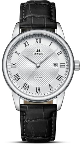 LN LENQIN Uhren Herren Herren Uhr 30M wasserdichte Armbanduhr Analog Quarzuhr Mode Casual Designer Uhr für Männer Lederband