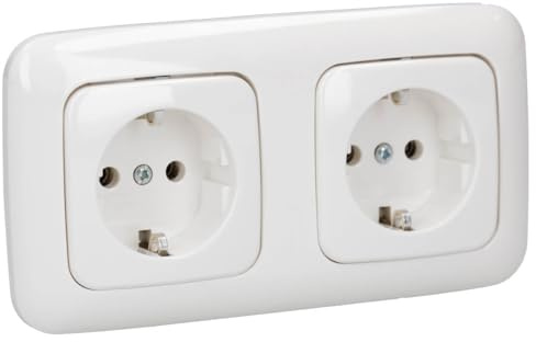 Busch-Jaeger Reflex SI SCHUKO Steckdosen-Set 2-fach | 2× 20 EUC-214 SCHUKO Steckdose und 1× 2512-214 Abdeckrahmen