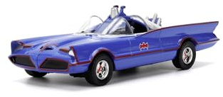 Jada Toys Batman 1966 Batmobile 1:32 – Classic TV-series modellbil, die-cast, frihjul, med öppningsdörrar