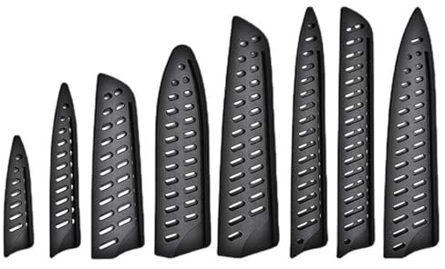 Fodero Nero Da 8 Pezzi, Copri Coltello In Plastica, Copertura Protettiva Per Utensili, Utensili Da Cucina, Accessori Per Utensili, Copri Coltello Resistente