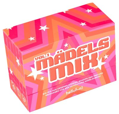 Hellofun!, Mädels Mix Vol. 1, Partyspiel mit Geständnissen und lustigen Challenges, ideal für den perfekten Junggesellinnenabschied, Für 3 Spieler ab 18 Jahren