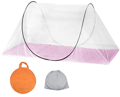 Moskitonetz Pop Up,200 x 100 x 70 cm Mosquito Netz Reise,Faltbar Mückennetz Bett mit Reißverschlusstasche,Tragbares Einzelbett Moskitonetz,Installationsfreies Mückennetz