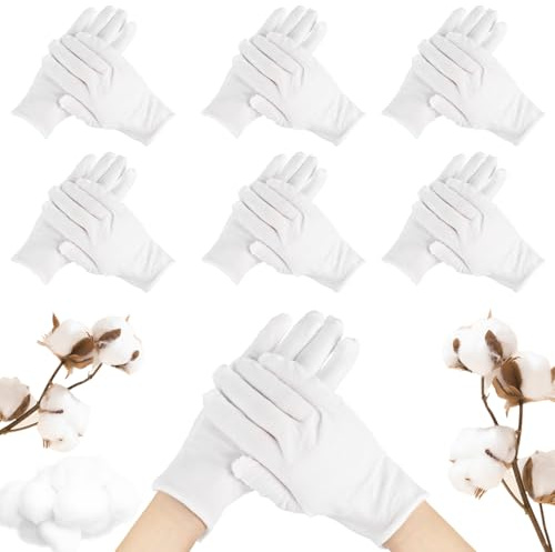 18 Paar Elastische Baumwollhandschuhe Weiß Baumwollhandschuhe Atmungsaktive | Weiße Weich Baumwollhandschuhe,Weiße Wiederverwendbare Handschuhe Baumwolle für Schmuckidentifikation und Formelle Anlässe