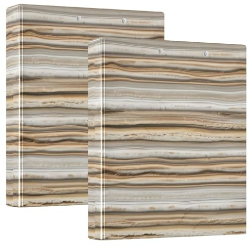 Custom Natural Beige 1.5 in Binders 3 Ring Hold 200 Sheets Notebook Folders Print Round Ring Planner Binder, 12.4x10.63x2.36inch, 1 Pack