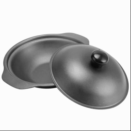 Mini Wok in Ghisa da 16-26 Cm, Wok in Ghisa Martellato Tradizionale HD con Hdle E Coperchio per Restauri Domestici, Non Arrugginisce, Durevole, 18cm/7.08inch