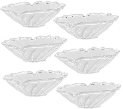 FUTUREORYY 6 Stück Wachsfangring aus Glas für Kerzenständer Kerzentropfschutz Hitzebeständige Runde Wachstropfauffangschalen Elegantes Design für Feiertage und Partys