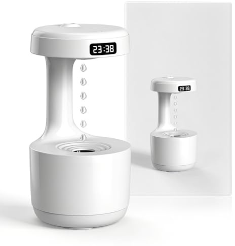 Anti Gravity Smart Air Humidifier, 800ml Cool Mist LED Quiet Humidifier Indoor Bedroom Office for Gift Men Women Ladies