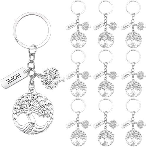 SUNNYCLUE 1 scatola Da 20 pezzi PortaCHISavi Albero Dellsa Vita PortaCHISavi Albero Genealogico In Lega D'Argento Metlega Speranza Naturale Ispirazione Grazie PortaCHISavi per Borsetta Ciondoli Decora
