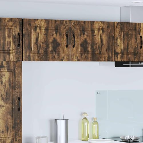 LoogCape Träbaserade diskmaskin front Kalmar set 2 x köksväggskåp 50 x 31 x 40 cm, 4 hyllor och 2 dörrar, förvaringsutrymme för kök och matsal