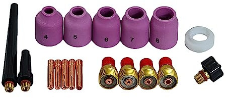 RIVERWELD WIG Gasdüsen WIG Spannhülsen Zurück Caps Verschiedene Größe für PTA DB SR WP 9 20 25 WIG-Schweiß brenner 18pcs