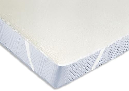 ZOLLNER Matratzenschoner - Topper mit praktischen Eckgummis - für Allergiker geeignet – Baumwolle - waschbar bis 95°C - 180x200 cm - Hotelqualität