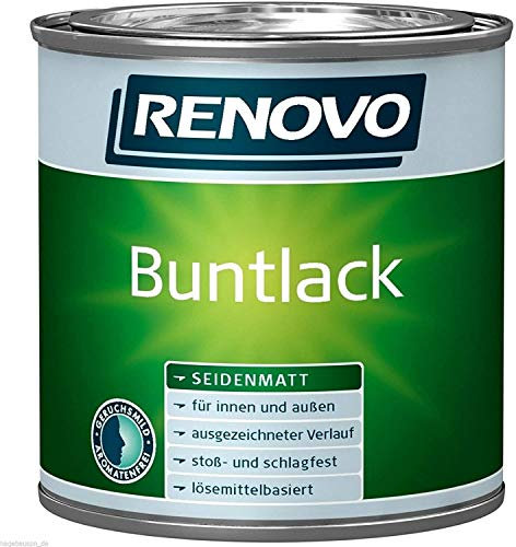 Renovo Bunt-Lack seidenmatt in altweiß 2,5 l mit Zubehör für innen und außen