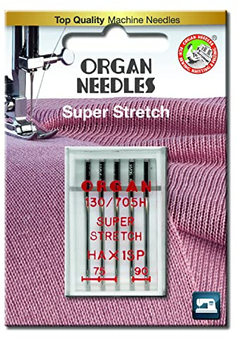 Organ Overer-/Overer-/Nähmaschinen-Nadeln HAx1SP Super Stretch (gemischte Packung)