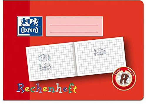 Oxford 100050106 Heft, A5 quer, Rechenheft 10 mm kar, R, 16, robuster, abwischbarer Deckel (10er Pack)
