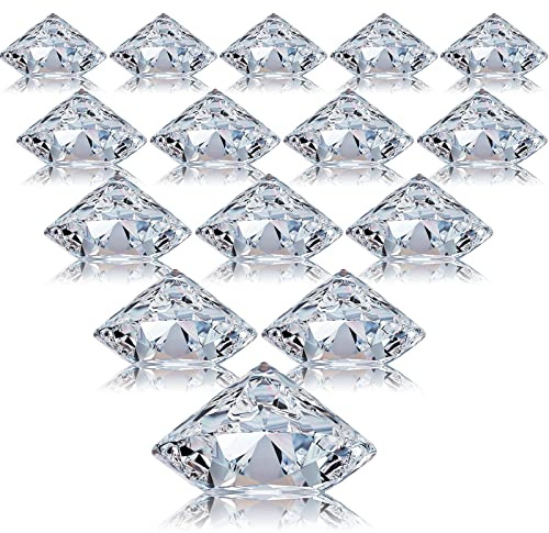 Boao 24 Pack Diamond Place Card Holders Acrylic Table Number Holder Card Stands Crystal Diamond Party Decorations Favor for Weddings Home Table(Clear)