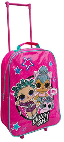 trolleys Kids Cabin Bag Suitcase with Wheels and Telescopic Handle - Ideal for Short Breaks, Holidays, sleepovers and School Trips (LOL Surprise)