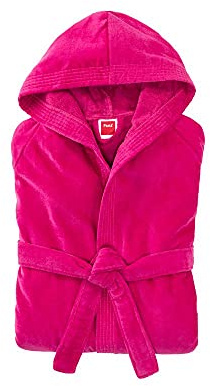 PANA Miami velour unisex bomull morgonrock med huva -- Bastuamantel SY Dam badrock – herr badrock med huva man?– mjukt material – Knälängd etc Storlek: Medium