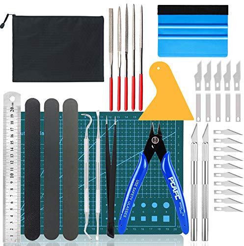 X SIM FITNESSX 39 Stück DIY Bastelwerkzeug Basic Tools Gundam Modellbau Werkzeuge Kraft Handwerk Werkzeuge Set für Auto Modell Bausatz DIY Reparatur Specksteine 3D Printer Werkzeuge A5 Matte