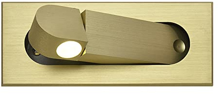 Lampada da parete per lettura di ingegneria Faretto per testiera dell'hotel, applique da parete moderna per camera da letto a LED, lampada da comodino da incasso a parete con interruttore a pressione,