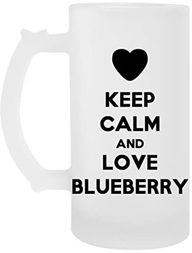 Keep Calm And Love Blueberry Transparent Bière Agresser Transparent Beer Mug