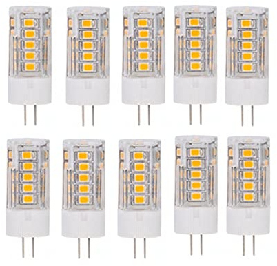 ANTYX Lampadine a LED G4, G4 LED 220V 230V, Sostituzione Lampadina a LED 4W per lampade alogene da 40W, 3000K / 6000K, Non dimmerabile G4 Pin Base Lampadina di Mais per Cucina, 10 Confezione
