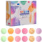 Xzeemo 12 piezas Bombas de Baño, Bolas de Baño Efervescentes, Naturales Sales de Baño con Aceites Esenciales, Spa Baño de Burbujas, Set de Bolas de Baño Regalo para Mujeres Niñas Niños