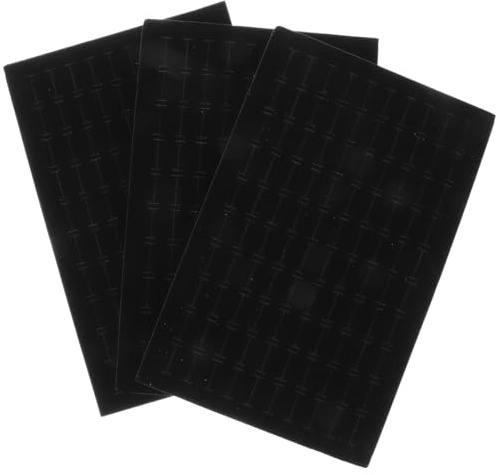 Artibetter 3 Pezzi Di Stoccaggio Per Stuoie Da Vetrina Vendita Di Slot Per Spugne Pastiglie Per Orecchini Con Vassoi Organizer Inserire Orecchini Anello Display Supporto In Schiuma Nera
