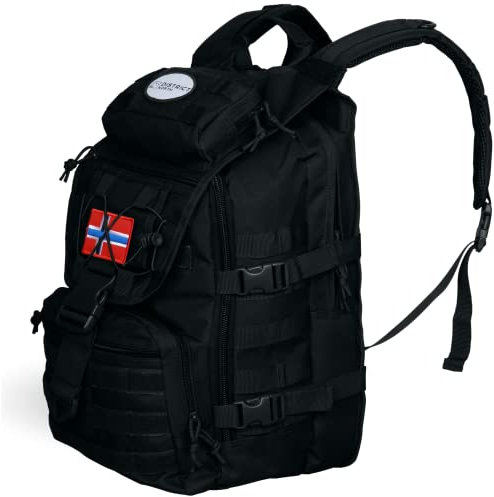 Militär Rucksack Headgear 28L | Das Original - Extra Wasserabweisend | Taktischer Daypack - Auch perfekt als Outdoor Rucksack | Bundeswehr Rucksack | Survival Backpack (Mk.II Schwarz)