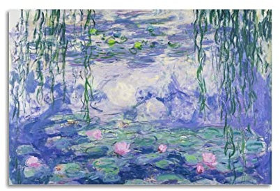 JAHER Claude Monet Gemälde – (Seerosen) Wandbilder Poster Geschenke Leinwand Gemälde Wandkunst Wandbild Dekorative Bild Drucke Moderne Dekoration 40 x 60 cm