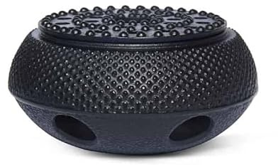 MAOCI Stövchen aus Gusseisen schwarz Japanisches Arare Design | Teewärmer & Untersetzer für Eisen Teekannen