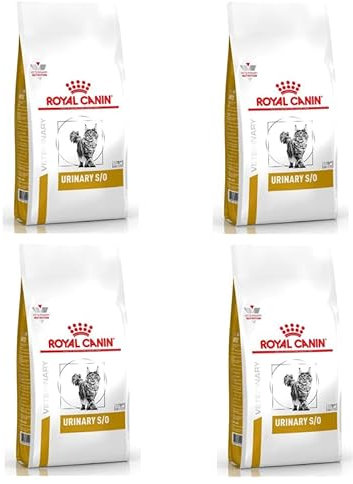 Royal Canin Veterinary Urinary S/O | 4er Pack | 4 x 400 g | Trockenfutter für Katzen | Zur Unterstützung der Harnwege | Bei Struvitkristallen | Reduzierter Magnesiumgehalt