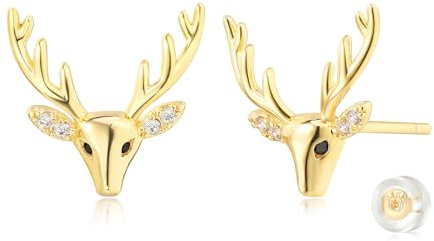 Jenosy 18K Vergoldet Ohrstecker Damen CZ Gold Ohrringe mit Cubic Zirconia Ohrringe für Frauen und Mädchen